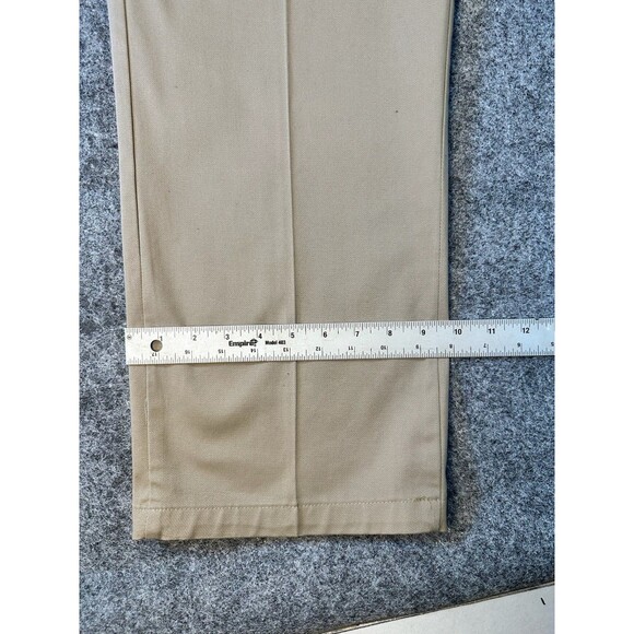 Lee Mens Slacks Size 36x29 XL Tan Custom Fit Dress Pants Office Casual Preppy - Picture 8 of 10